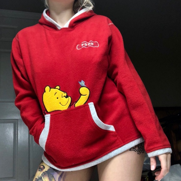 Vintage Fleece Winnie The Pooh Hoodie - Picture 2 of 4